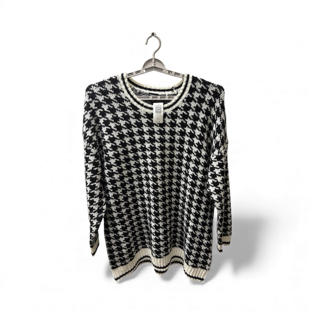 Torrid Women's 3XL Black and White Houndstooth Women's Sweater - NWT